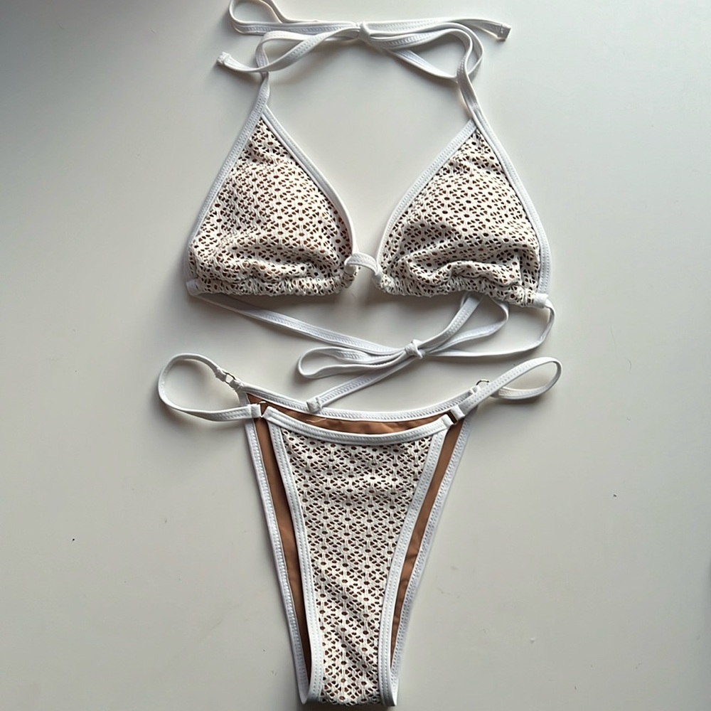 white and nude bikini